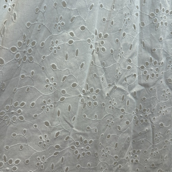 J Crew white eyelet long puff sleeve dress- fully lined- size 00 - Picture 5 of 10